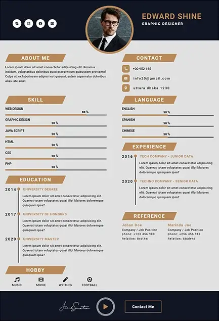CV Template 10 CV template preview