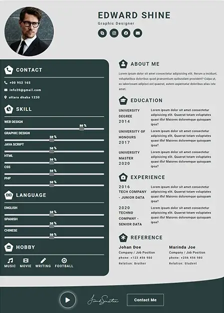 CV Template 19 CV template preview