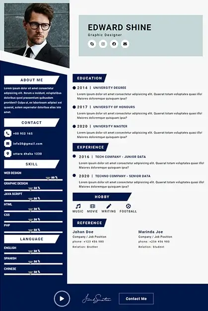 CV Template 22 CV template preview