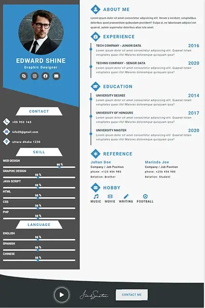 CV Template 23 CV template preview
