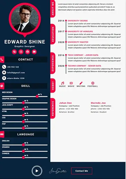 CV Template 24 CV template preview