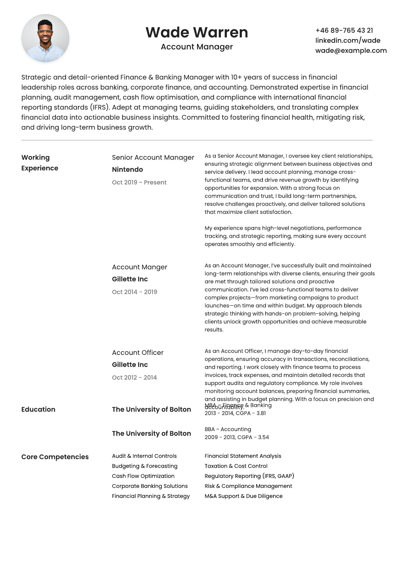 CV Template 10 CV template preview