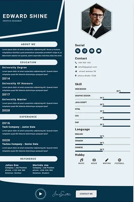 CV Template 2 CV template preview