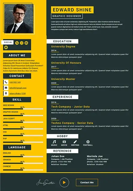 CV Template 3 CV template preview