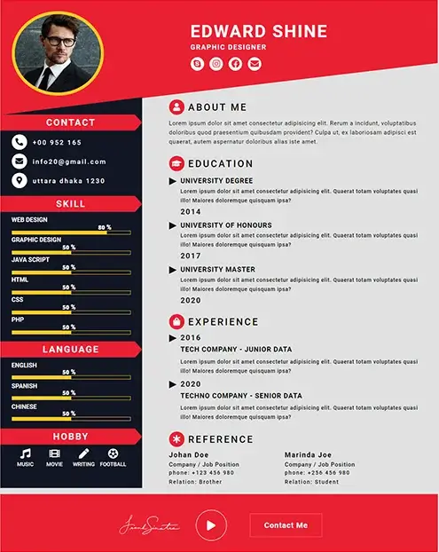CV Template 6 CV template preview