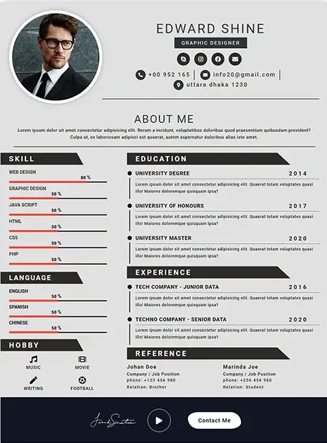CV Template 14 CV template preview