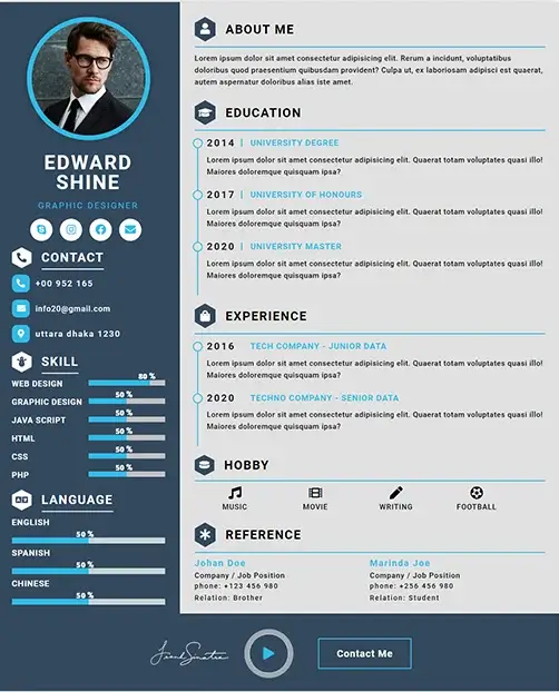 CV Template 15 CV template preview