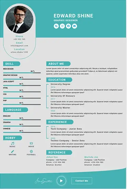CV Template 16 CV template preview