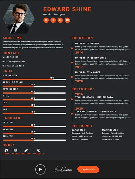 CV Template 17 CV template preview