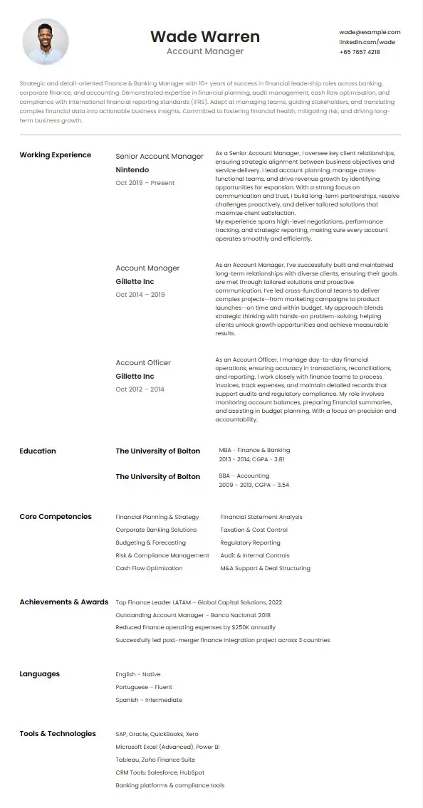 CV Template 26 CV template preview