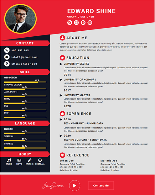 CV Template 20 CV template preview
