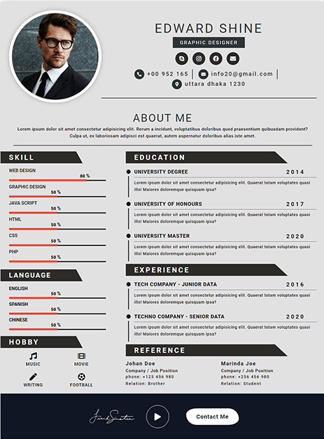 CV Template 23 CV template preview