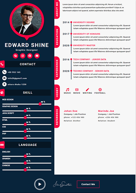 CV Template 25 CV template preview