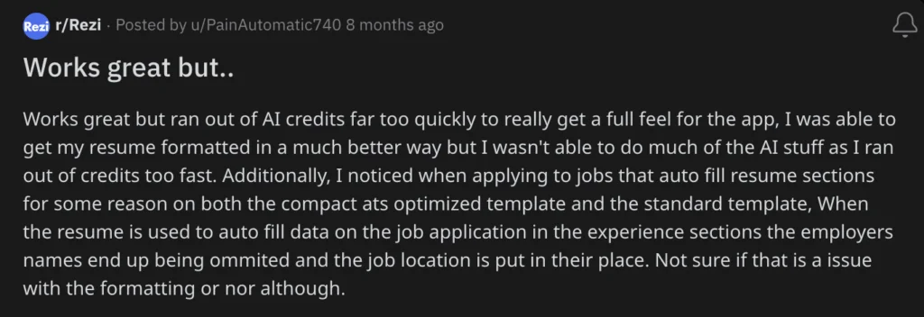 Rezi AI vs WP CV Builder Saas: Best Rezi AI Alternative (Based on Real Reviews) 6 rezi ai reddit review