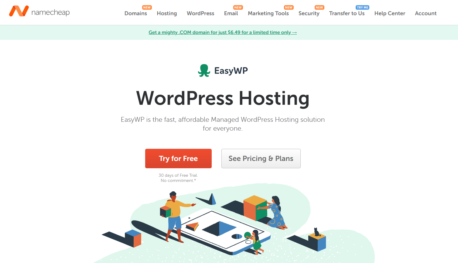 namecheap wordpress hosting