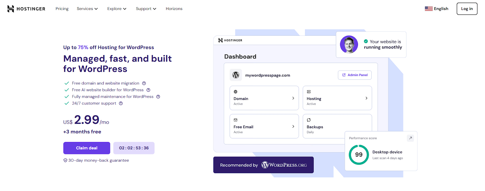hostinger wordpress hosting