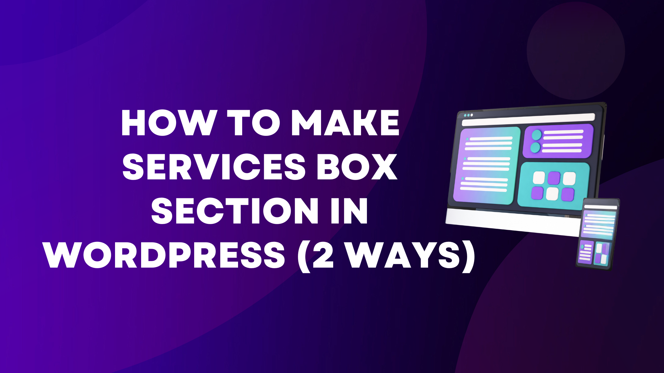 service box section in wordpress