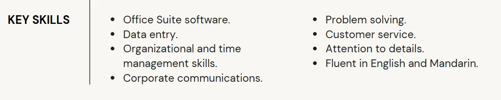 listing generic skills